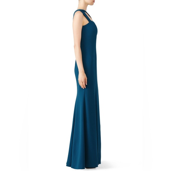 LM Collection Deep Teal One-Shoulder Gown from Rent the Runway. NWOT! - Picture 3 of 4